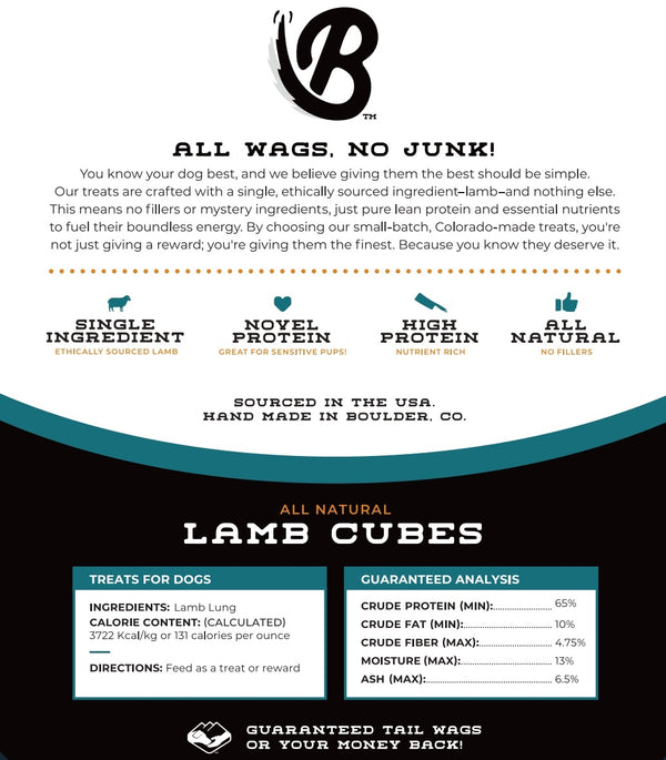 Lamb Cubes | High-Protein, Low-Fat Single-Ingredient Treats